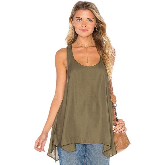 Show Me Your MuMu Cara Van Olive Green Tank Top Sz XS - Picture 1 of 5